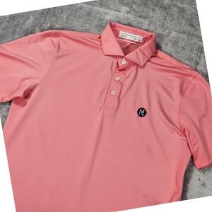 Holderness & Bourne Polo Shirt Men's Medium Pink The‎ Anderson Tailored Fit Golf